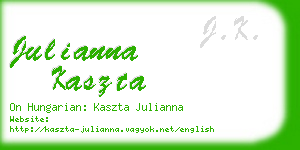 julianna kaszta business card